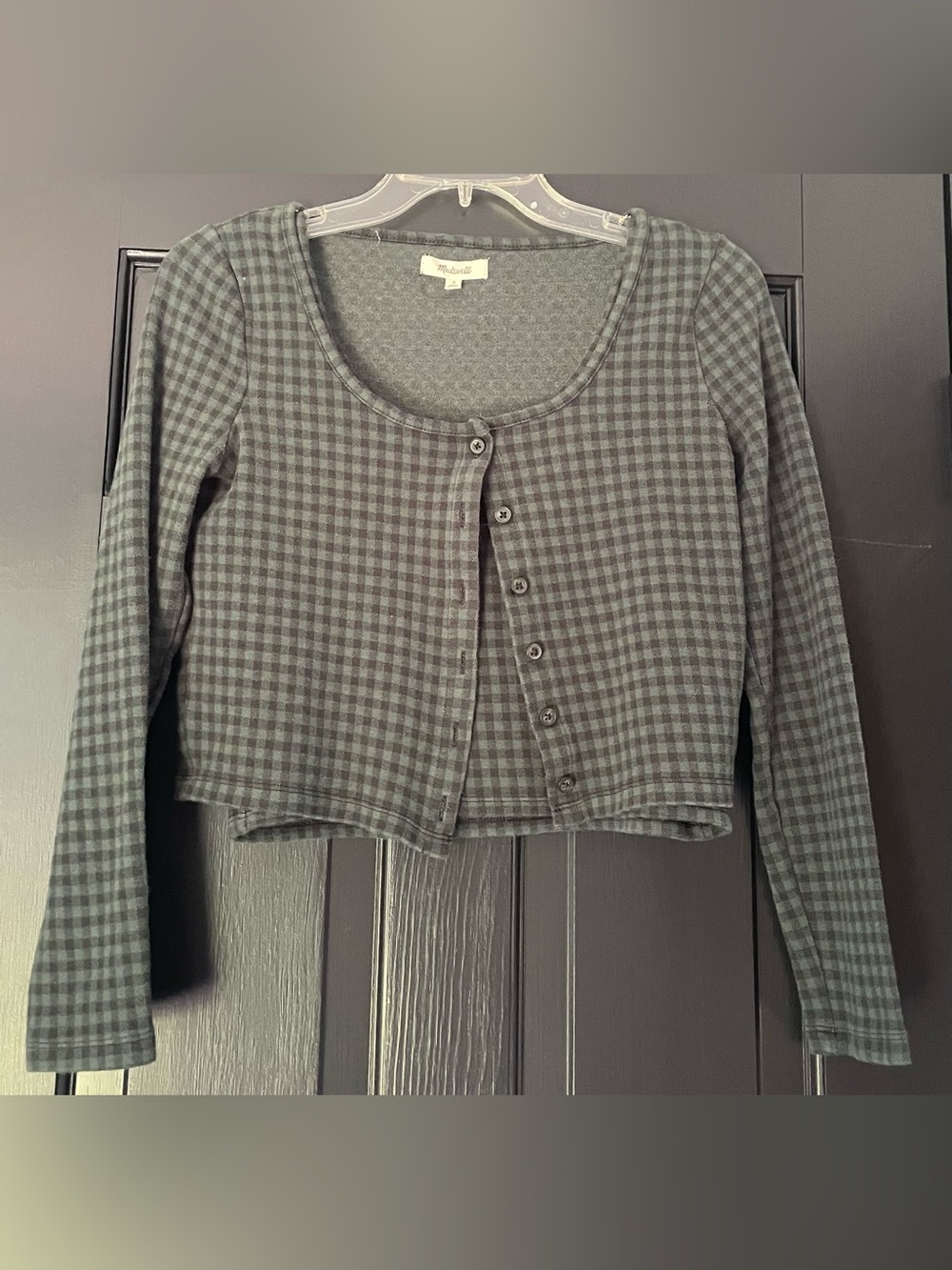 Madewell Jacquard Cardigan Twin Set in Gingham